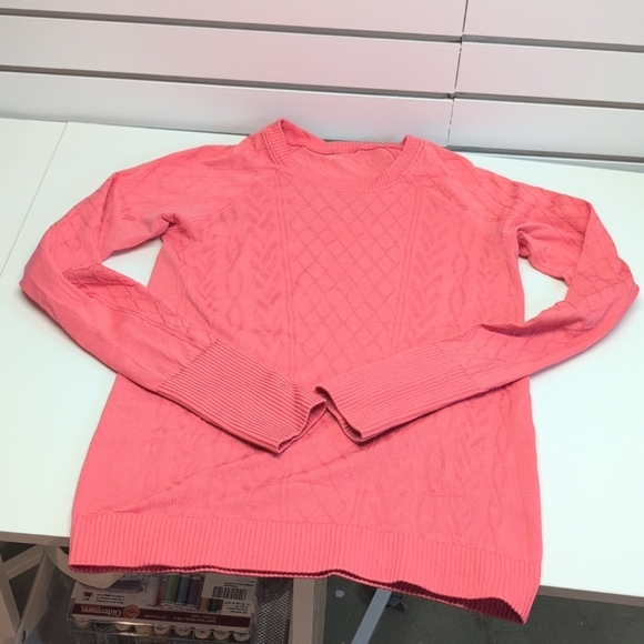 Lululemon Rest Less Pullover Flash Light Tone / Flash Light Tone Pink EUC Size 6 - Picture 5 of 7